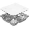 Handi-Foil Handi-Foil 3 Compartment Aluminum Large Oblong Tray With Lid, PK250 2345-35-250W